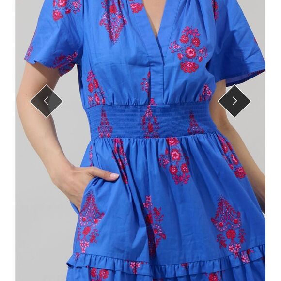 NWT Sugar Lips Shayna Floral Palmer Poplin Tiered
Maxi Dress size XL-i10 - Picture 5 of 6